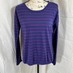 Oakley Long Sleeve Open Back Striped Shirt Sz XS